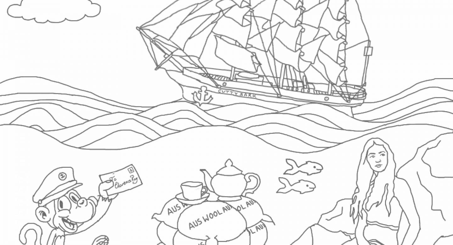 Cutty Sark colouring in