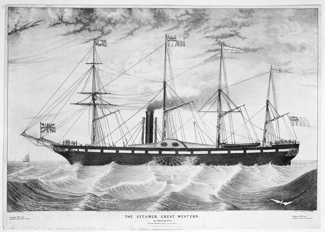 The Great Western ship at sea