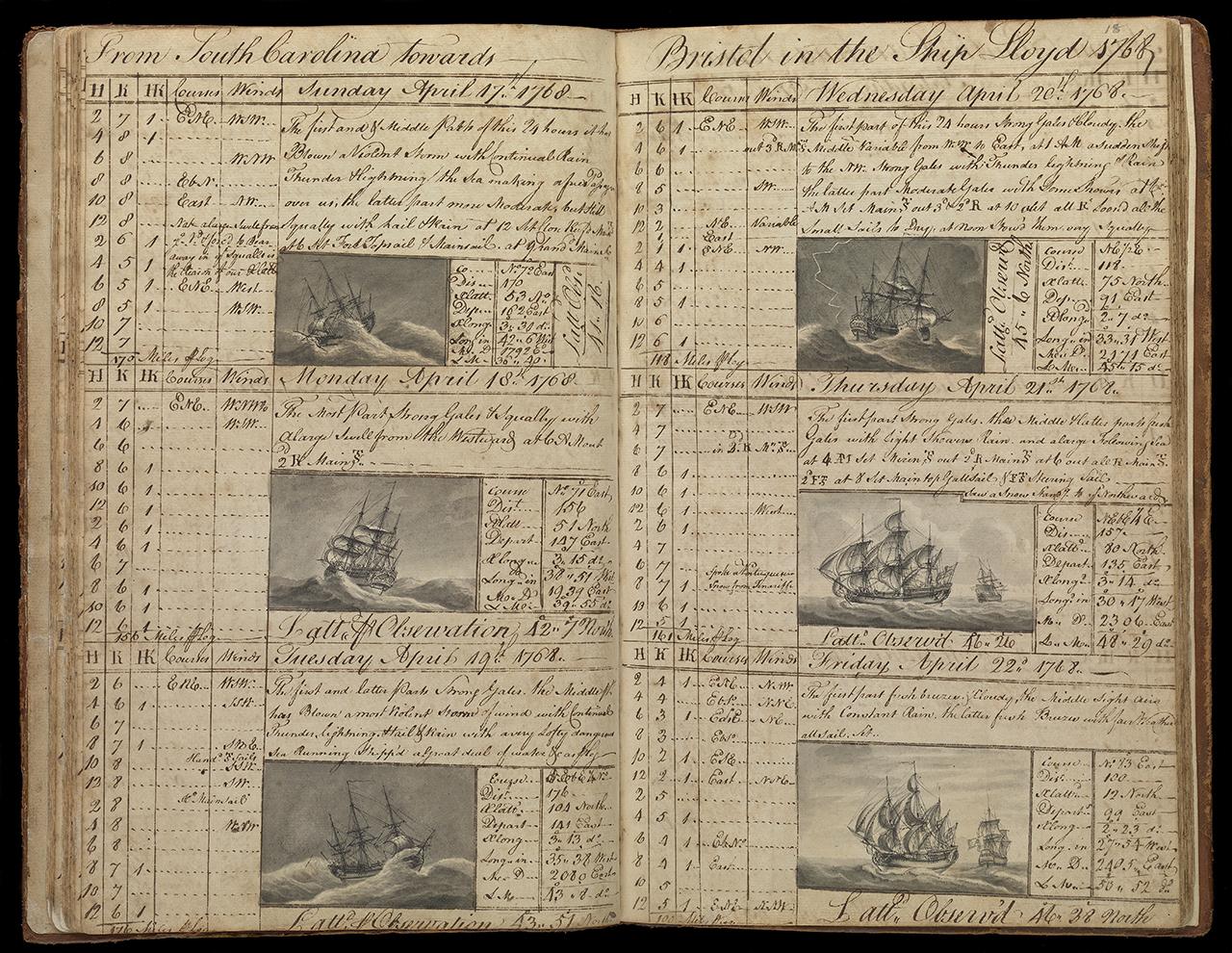 Nicholas Pocock, logbook 