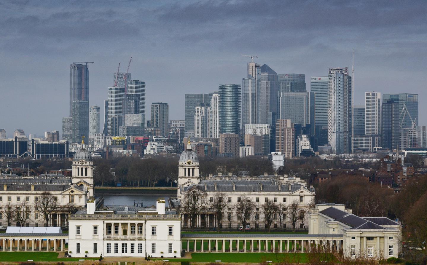 Queen's House and the Canary Wharf skyline