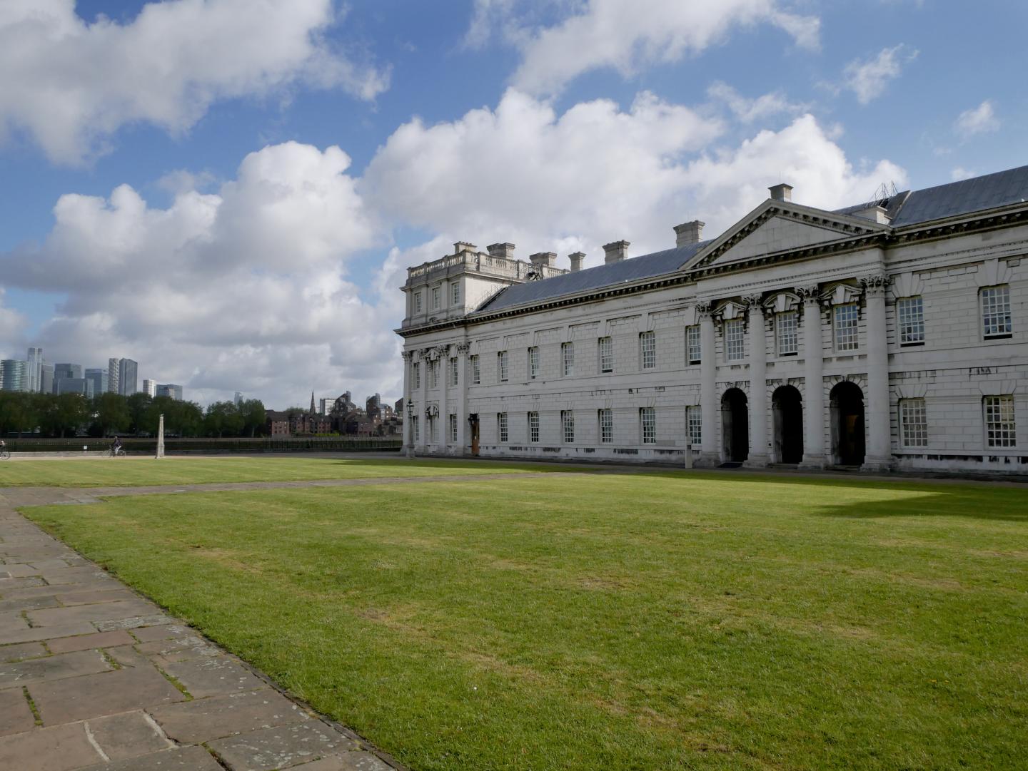 White building in Old Royal Naval College complex