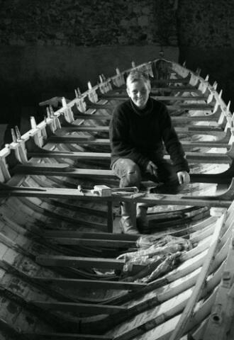 Image Gail McGarva traditional wooden boat builder