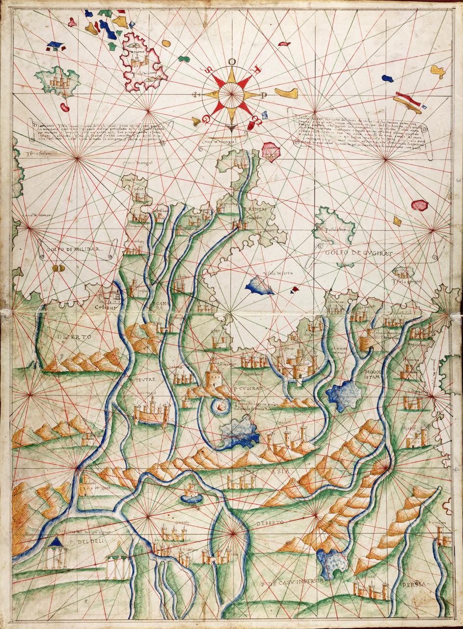 Map showing Gulf Sea to Gujarat coastline