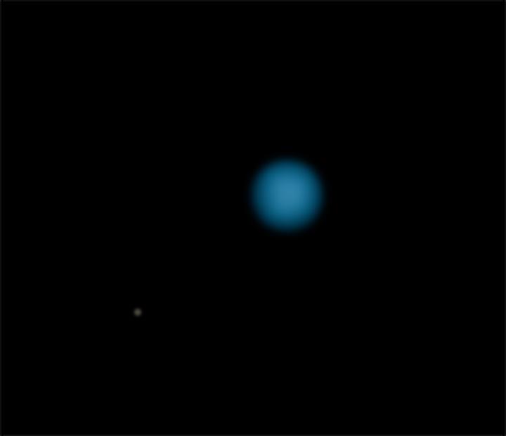 Neptune the planet and its moon, Triton