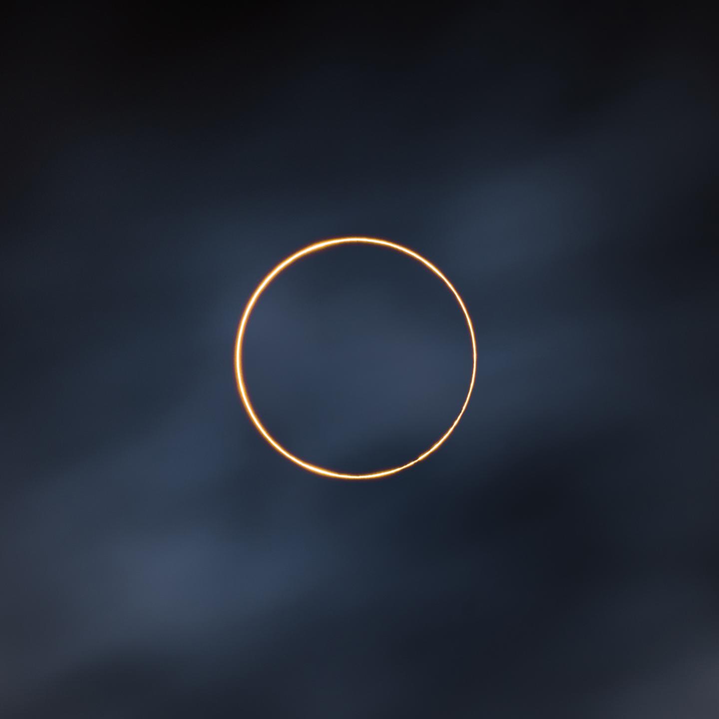 The golden ring of the sun in an annular eclipse