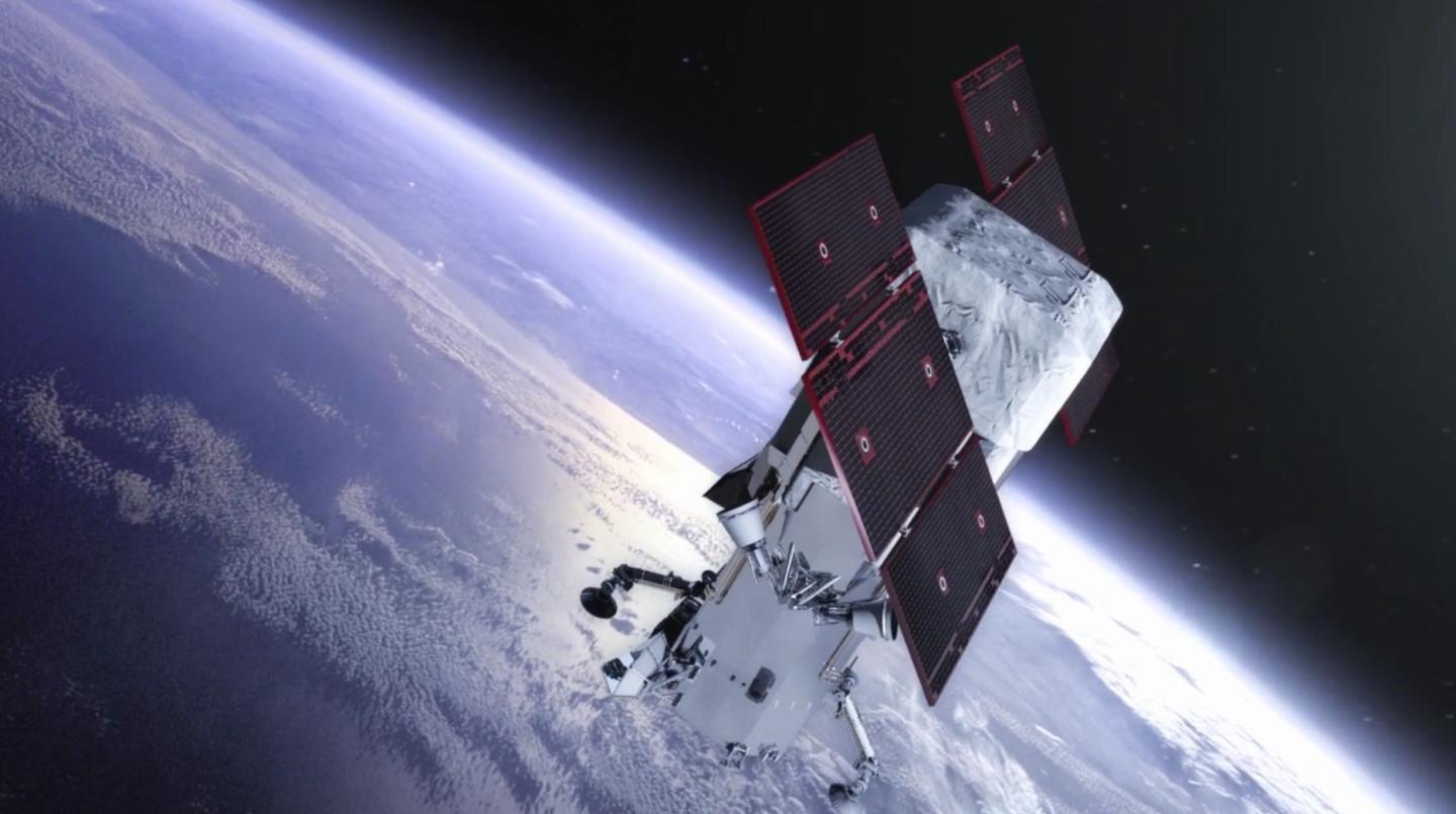 A WorldView-3 satellite used for taking satellite imagery of walrus