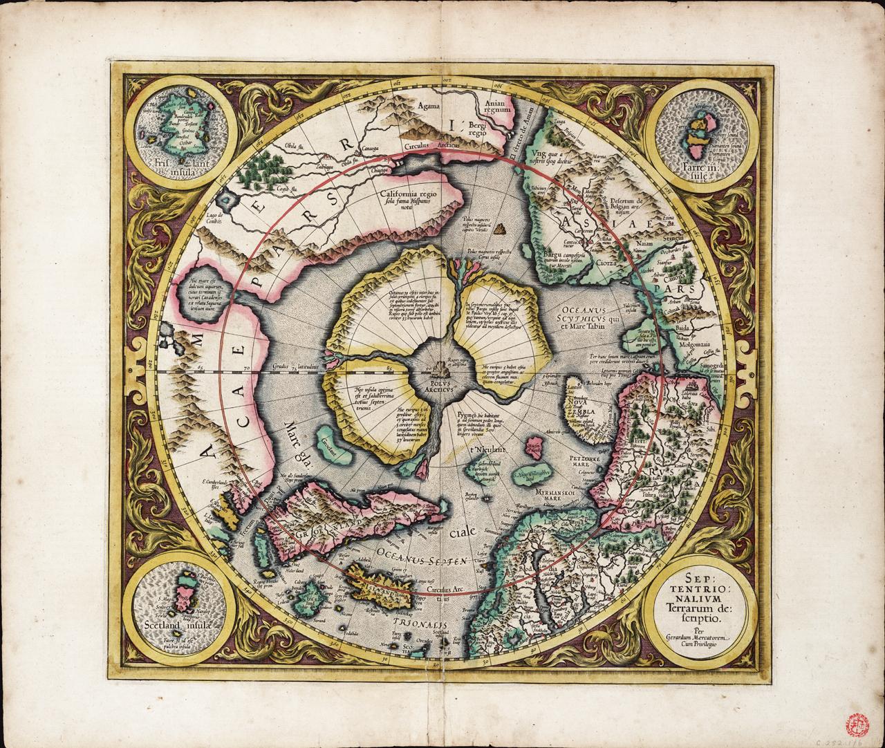 A 16th century map of the North Pole