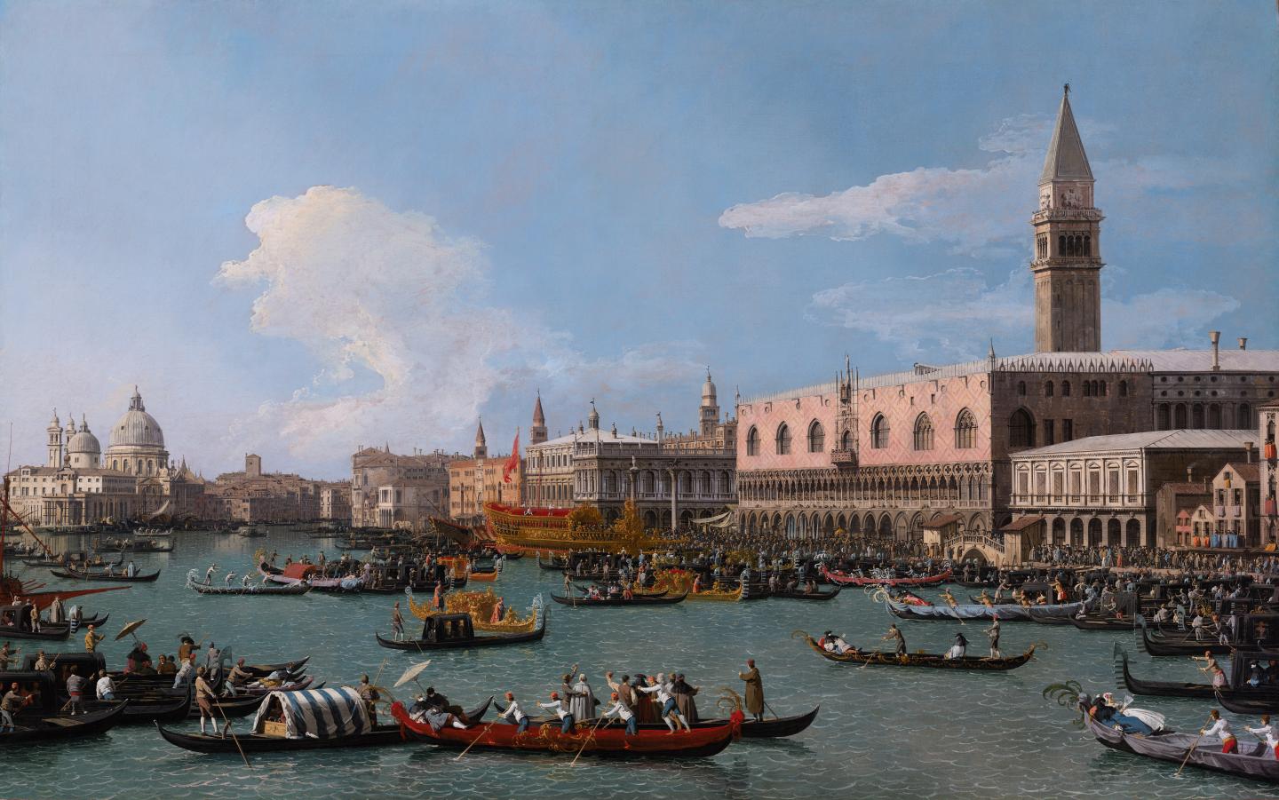 A regatta on the Grand Canal in Venice