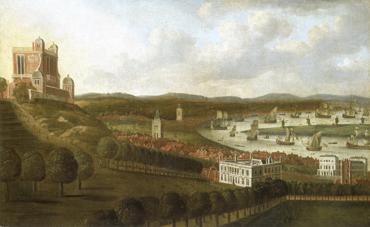 17th century painting of the Royal Observatory and the Queen's House