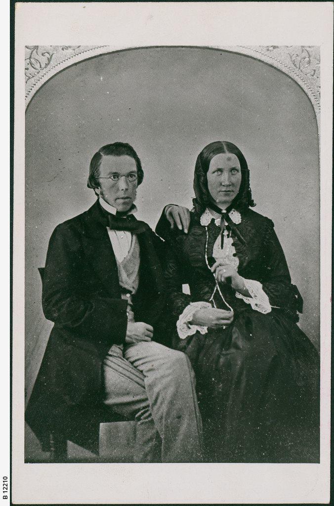 Portrait of Charles and Alice Todd taken in 1855