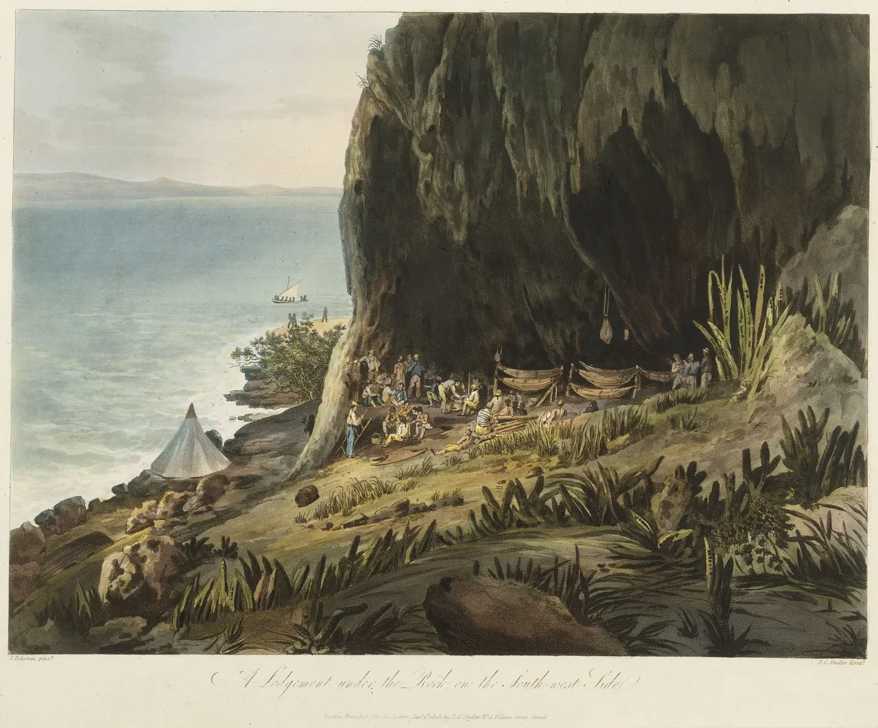 A print of the Diamond Rock by John Eckstein 