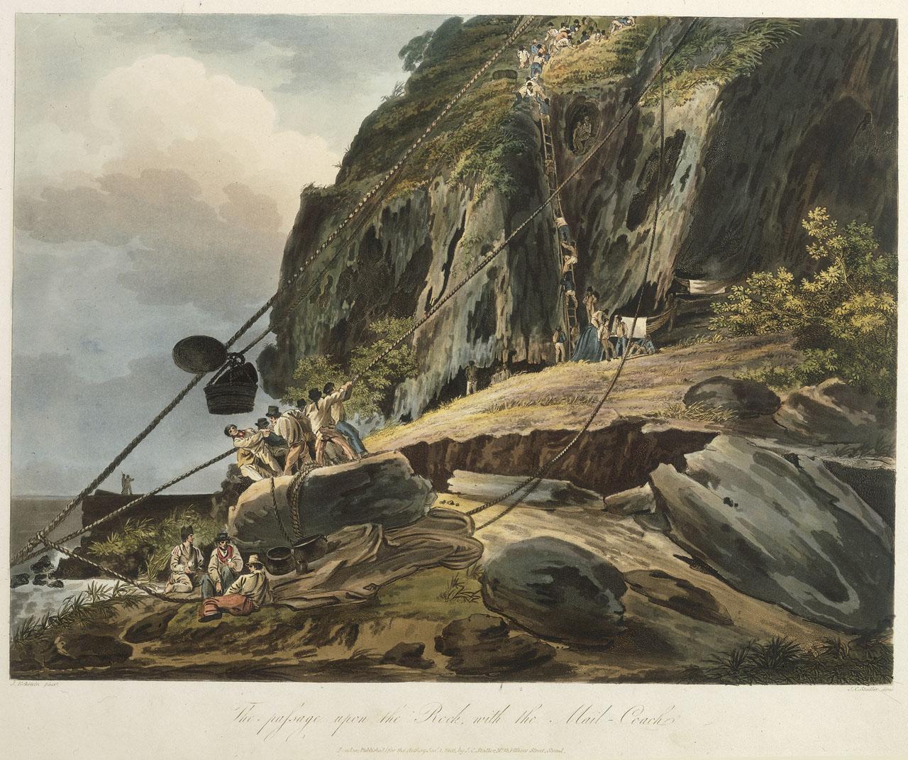 A print of the Diamond Rock by John Eckstein 