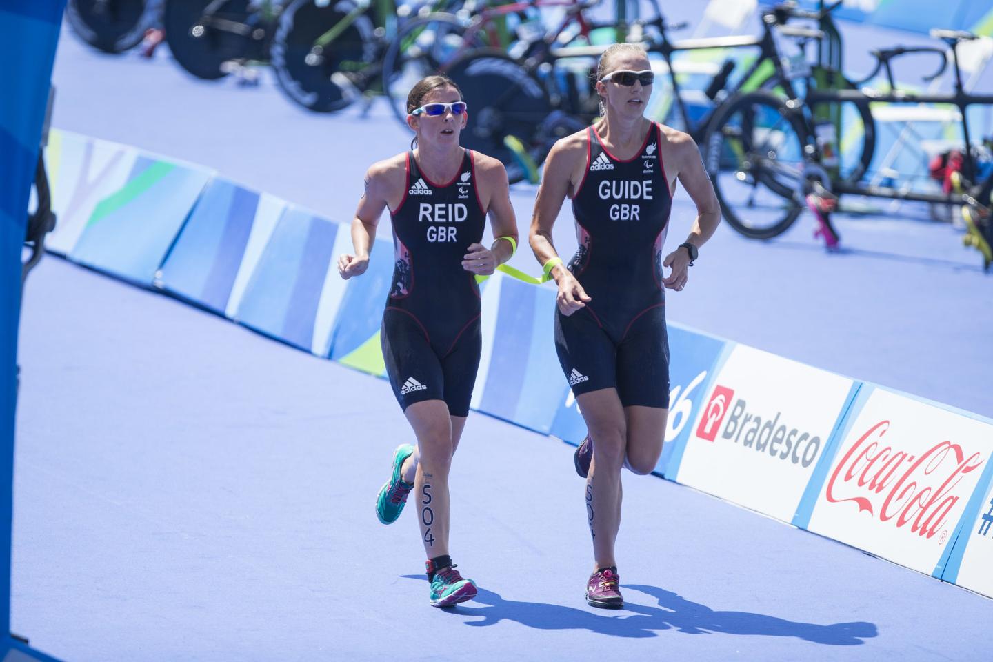 Melissa Reid and guide Nicole Walters competing in the Rio 2016 Paralympic Games