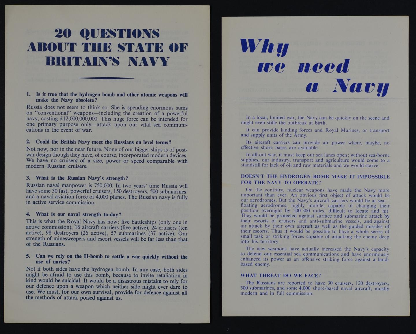 Pamphlets from Cold War