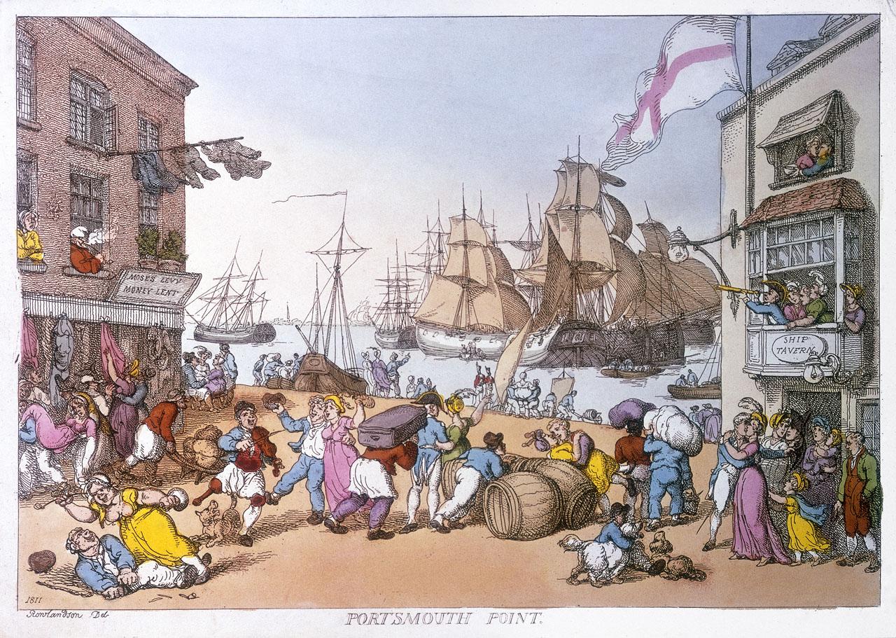 Portsmouth Point by Thomas Rowlandson 1811