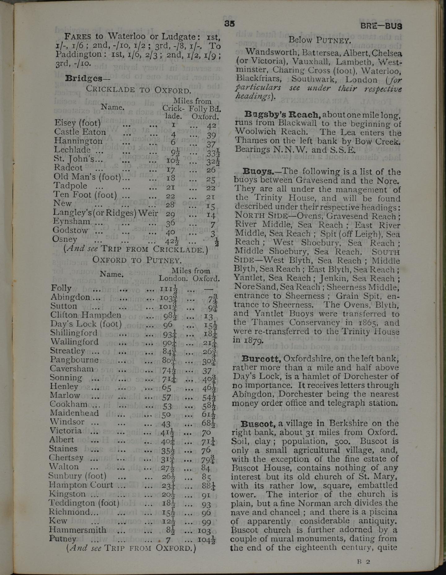 Dickens's Dictionary of the Thames - Bridges and Buoys