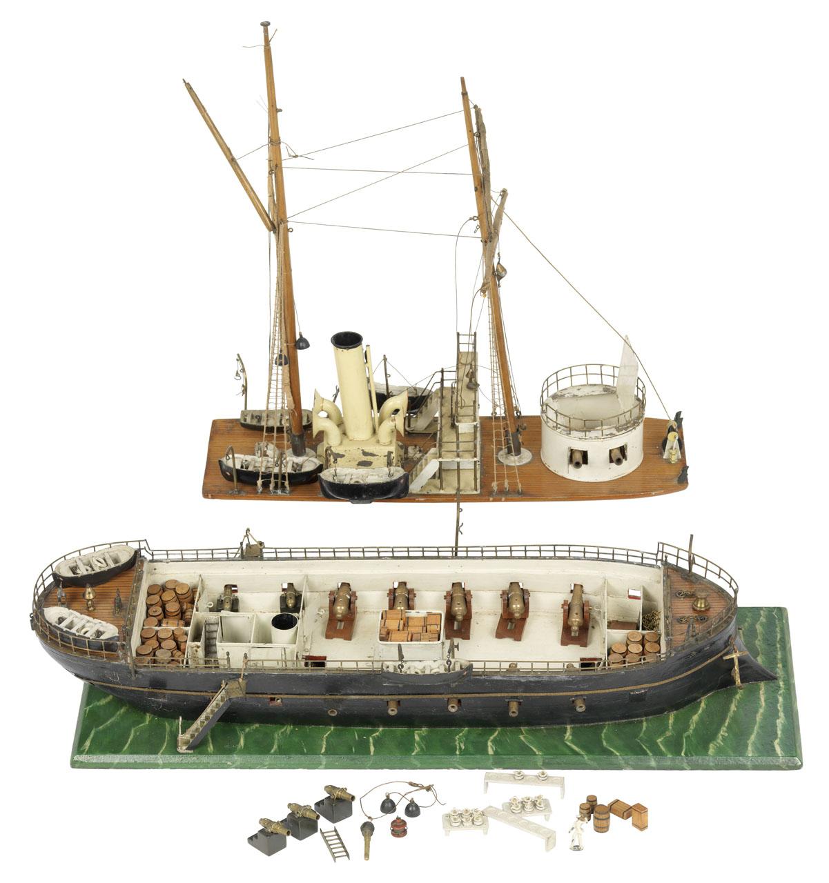 Model of a fighter ship with parts 