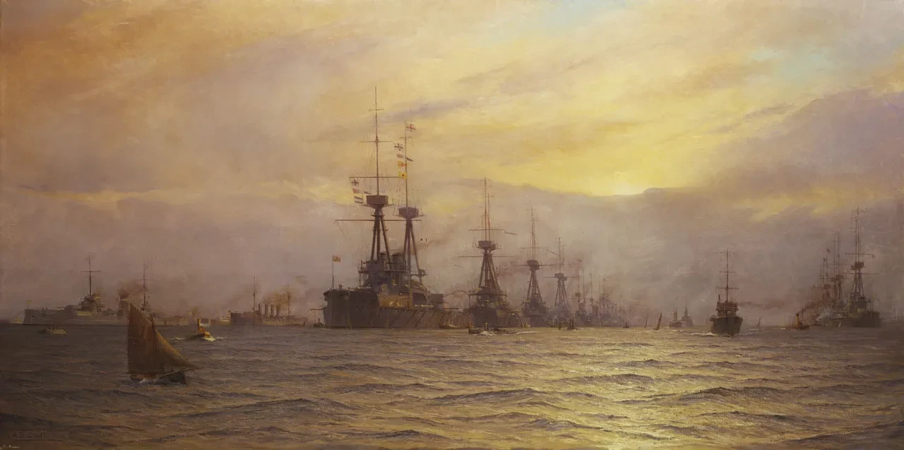 Arrival of the Fleet for the Coronation Review 