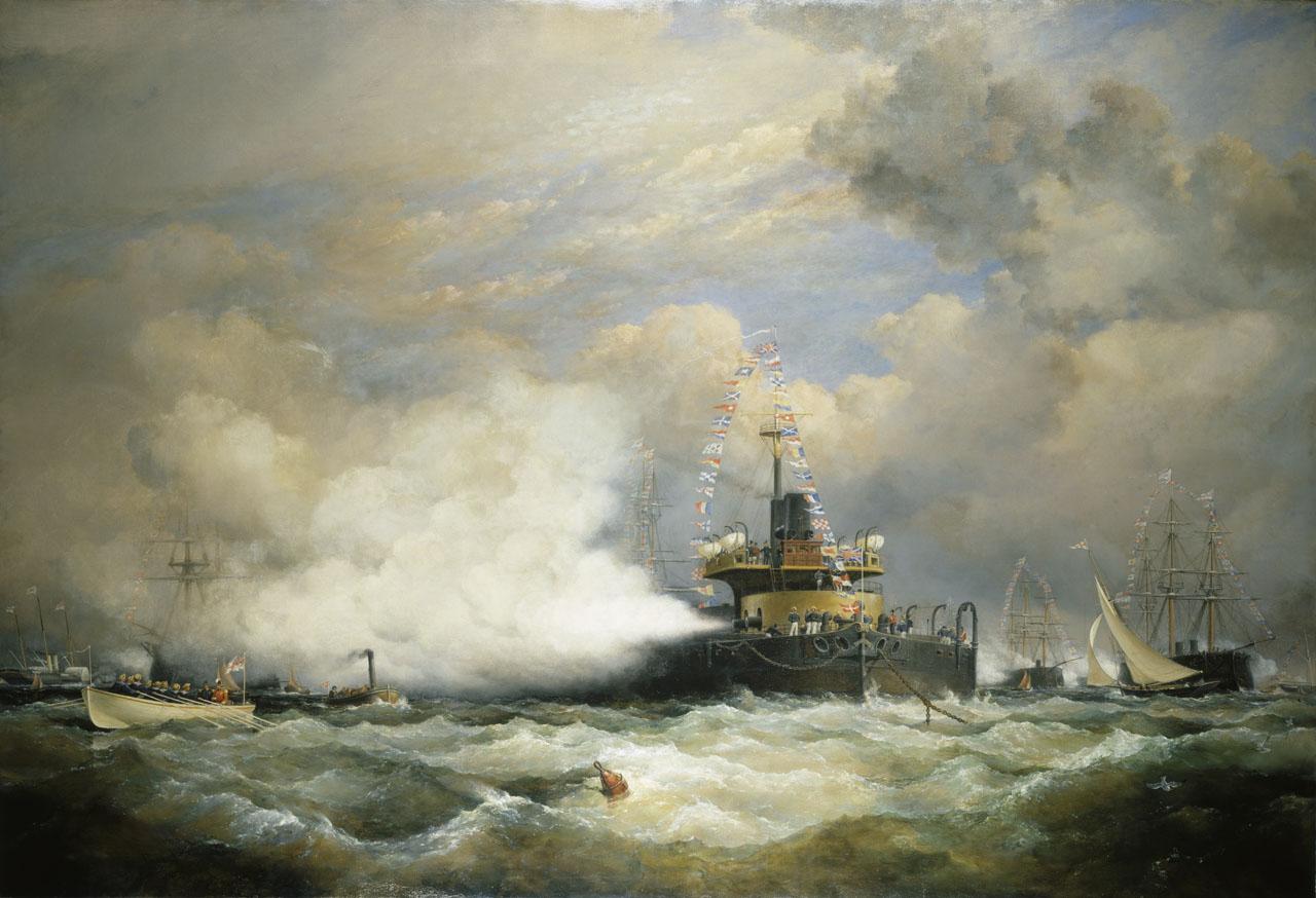 HM Turret Ship 'Devastation' at Spithead on 23rd June 1873