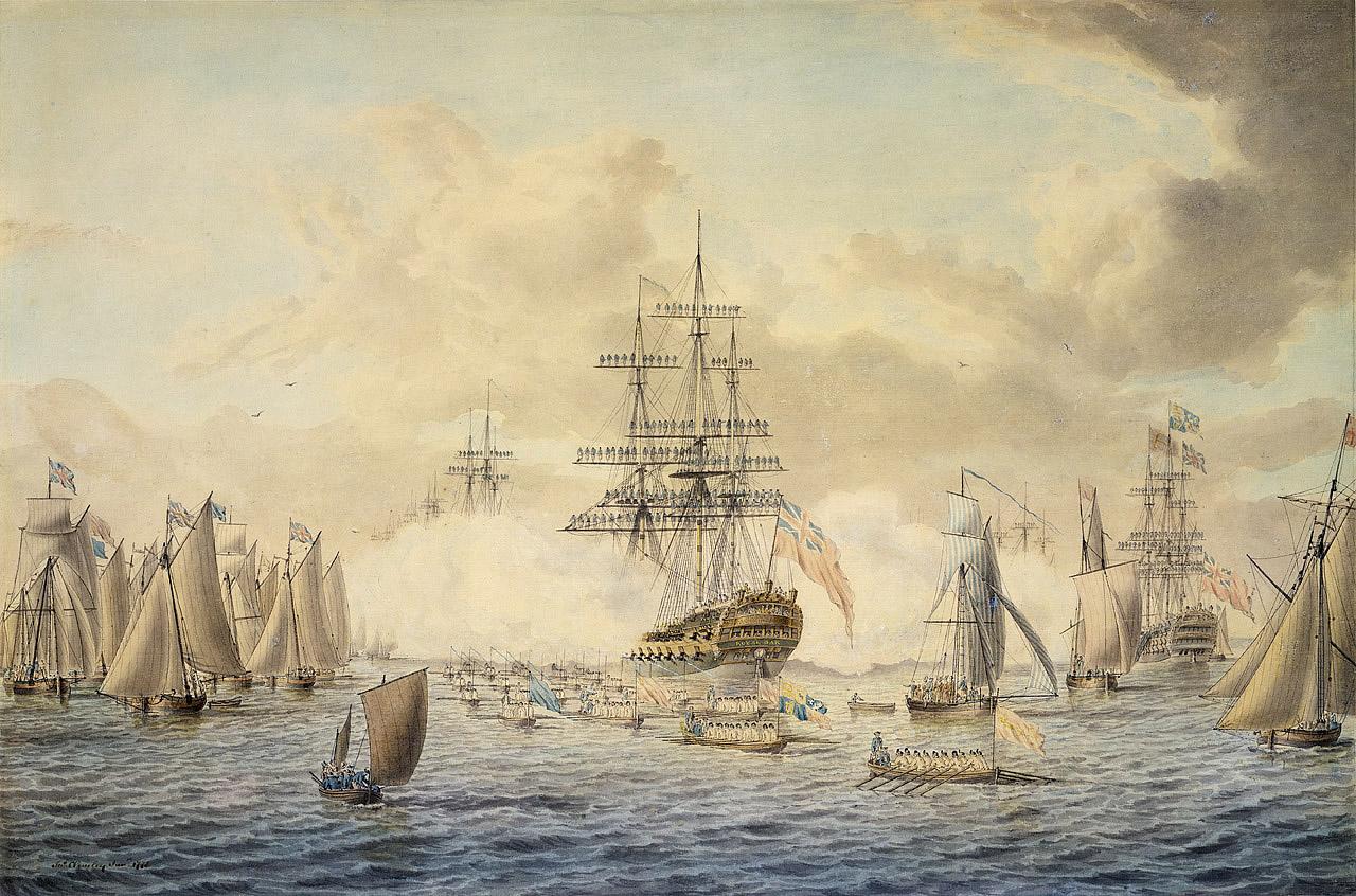 George III reviewing the Fleet at Spithead, 22 June 1773