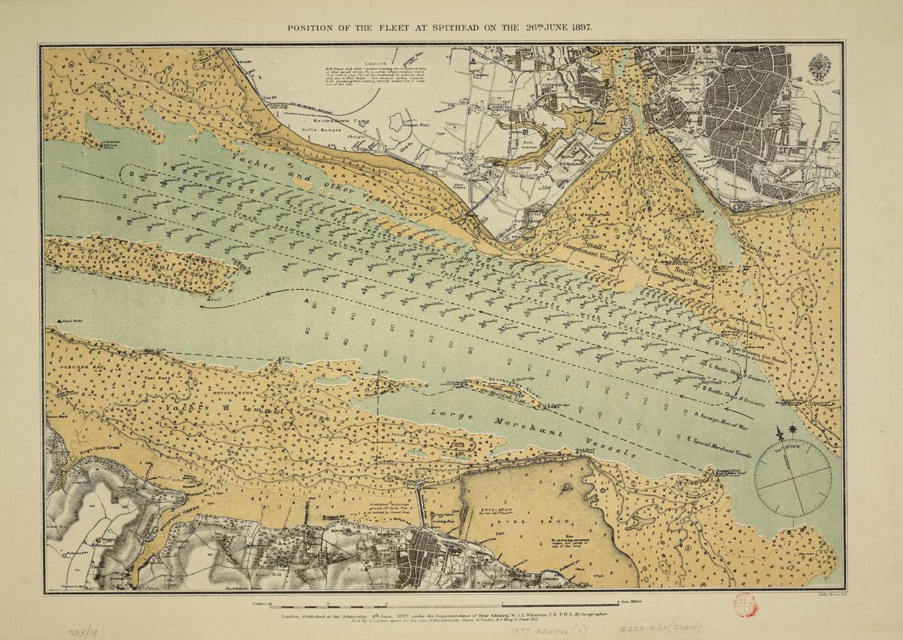 Position of the fleet at Spithead on the 26th June 1897