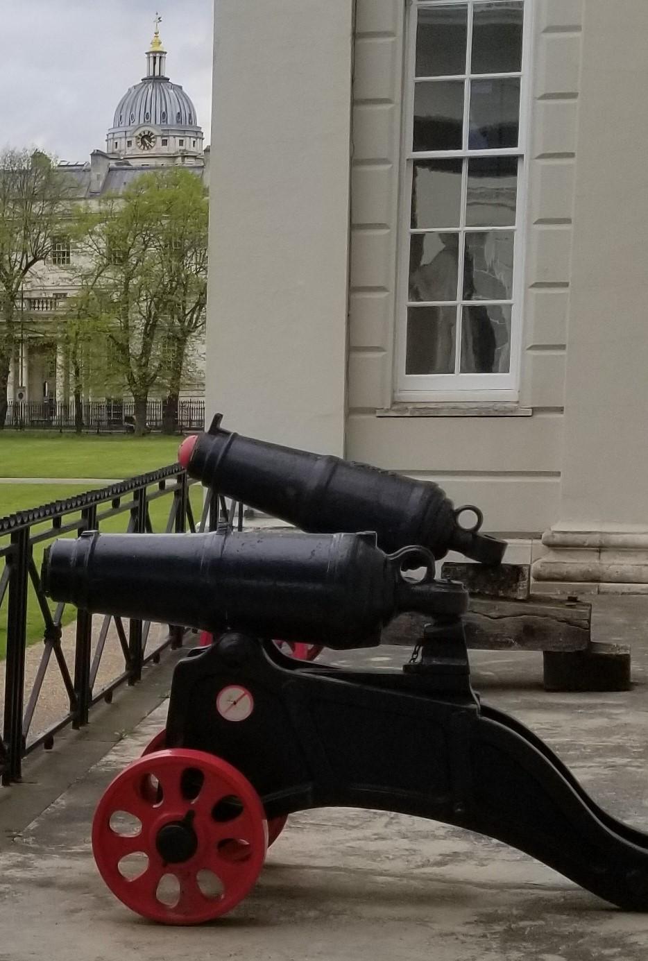 Two carronades in the grounds of the National Maritime Museum