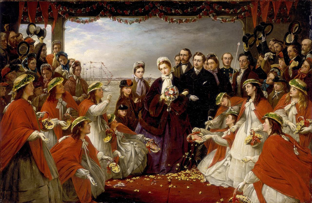 The Landing of HRH the Princess Alexandra at Gravesend, March 7 1863 by Henry Nelson O'Neil