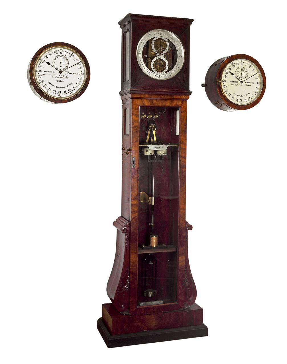 Image of a tall clock with a pendulum