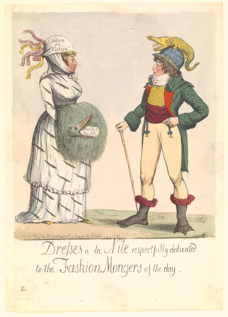 A print of people wearing naval fashions