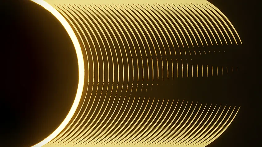 This is a sequence of continuously captured images showing the progression of Baily’s beads at third contact during the 2023 annular eclipse. Baily’s beads are formed when sunlight shines through the valleys and craters of the Moon’s surface, breaking the eclipse’s well-known ring pattern, and are only visible when the Moon either enters or exits an eclipse. These are a challenge to capture due to their brevity and the precise timing needed. 