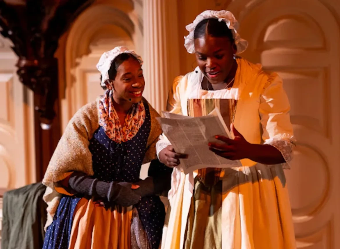  Image showing a scene from the play Phillis in Boston, which imagines the life of the renowned poet Phillis Wheatley