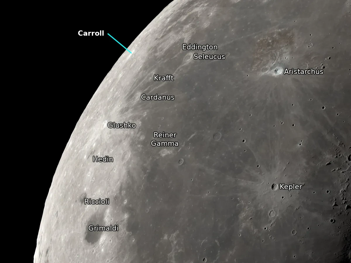 Location of Carroll Crater
