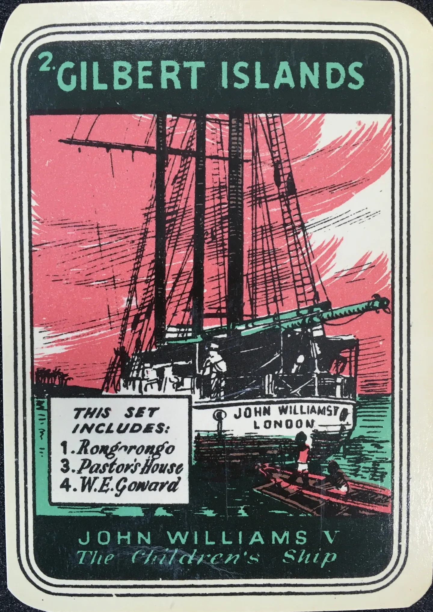 Image of a card showing London Missionary Society 'Children's Ship'