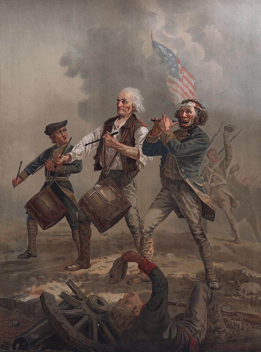 Originally entitled Yankee Doodle, later known as The Spirit of '76 - painting by Archibald MacNeal Willard (1876))