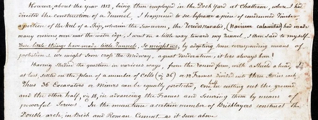 Extract from the letter from Brunel to his grand-daughter (Item ID: AGC/1/45)