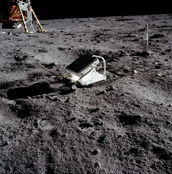 The retroreflector mirror left by Neil Armstrong and Edwin ‘Buzz’ Aldrin