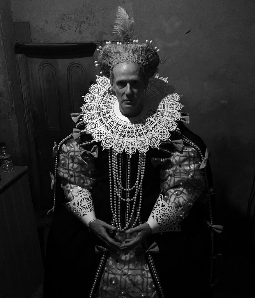 Christopher Green in Elizabeth I costume