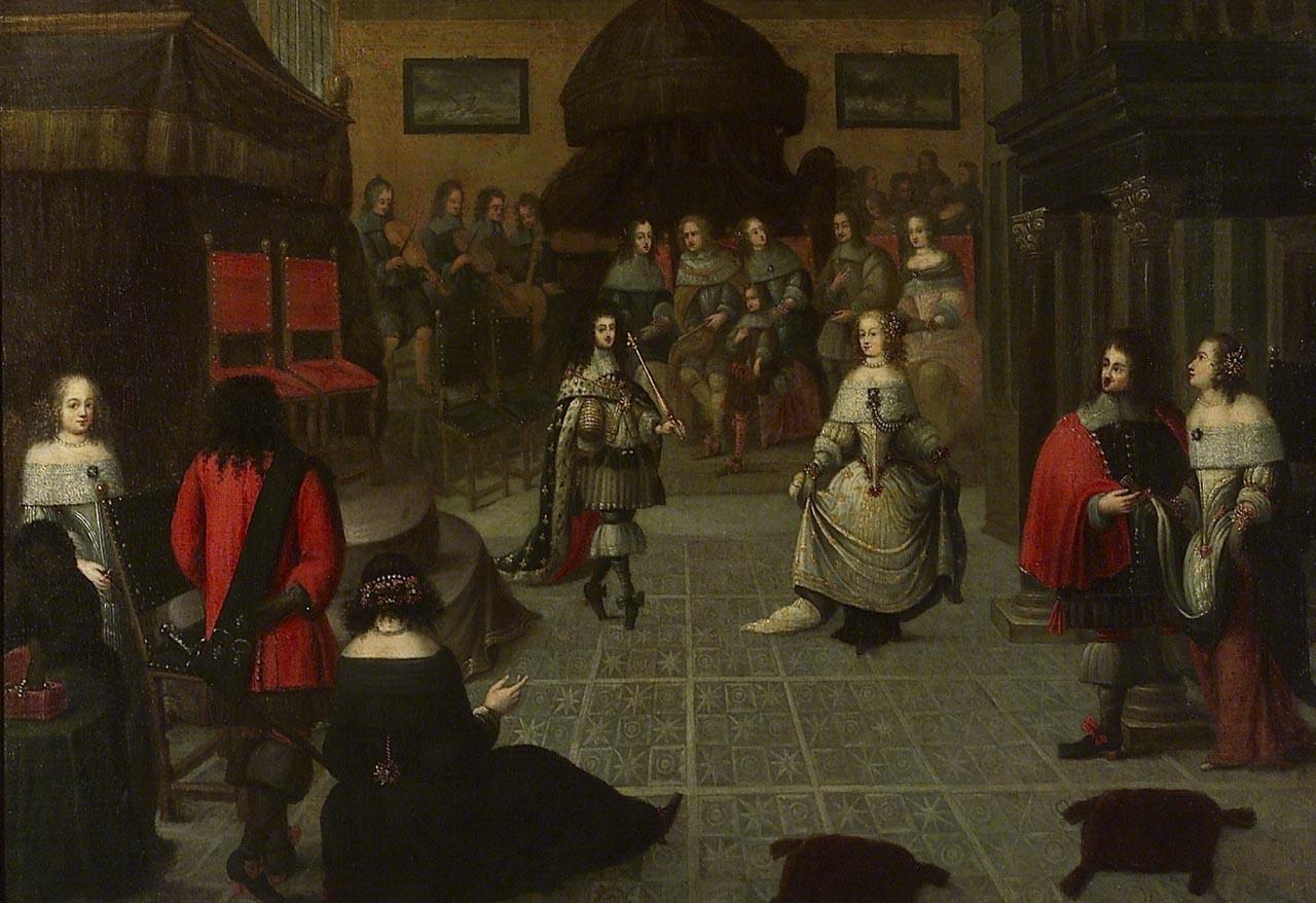 Painting formerly believed to be Charles II dancing in the Hague