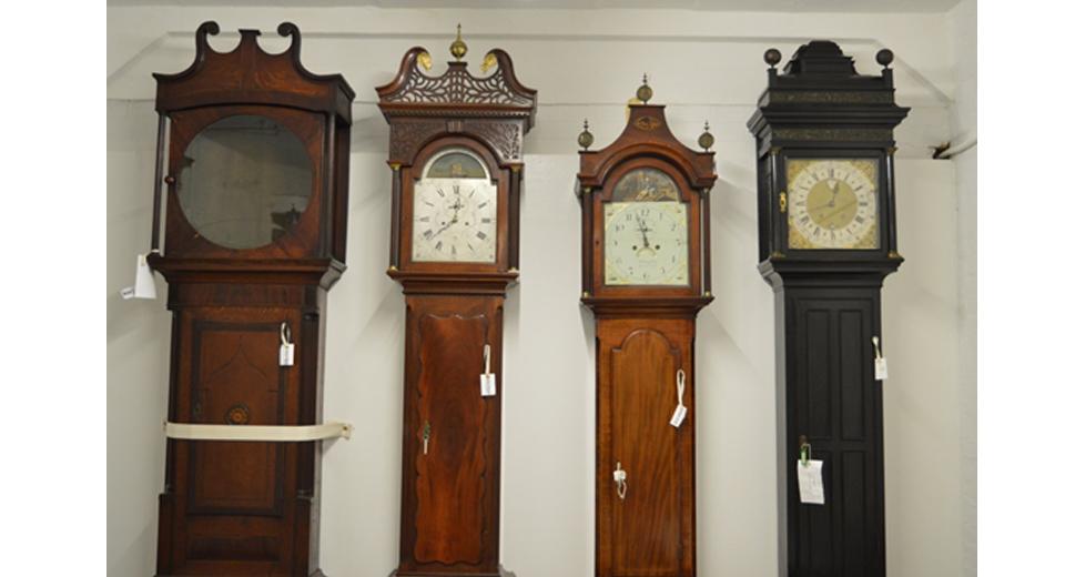 Long case clock collection at the National Maritime Museum