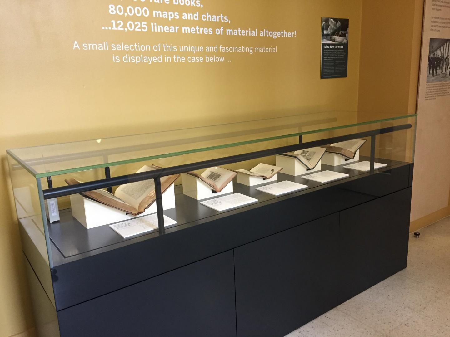The Caird Library display case