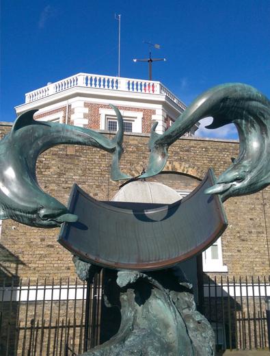 Dolphin sundial at the Royal Observatory Greenwich