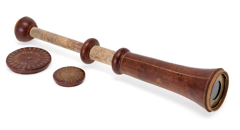 Hand-held telescope inscribed with the name Jacob Cunigham