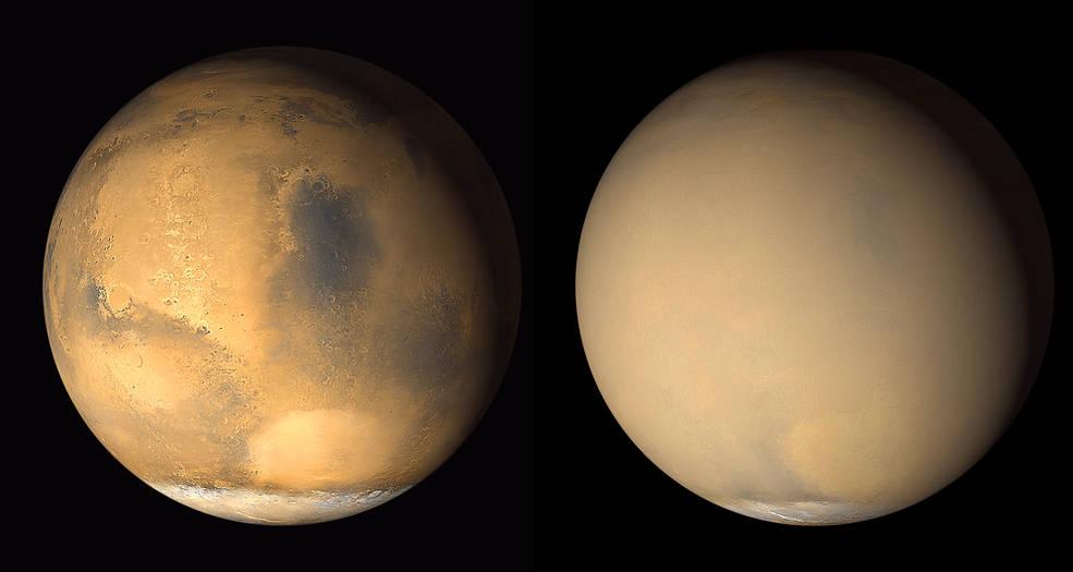 Dust storms on Mars