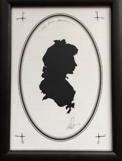  Silhouette of Emma Hamilton by artist Charles Burns