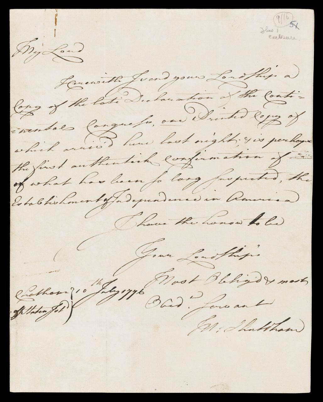 Handwritten Declaration of Independence