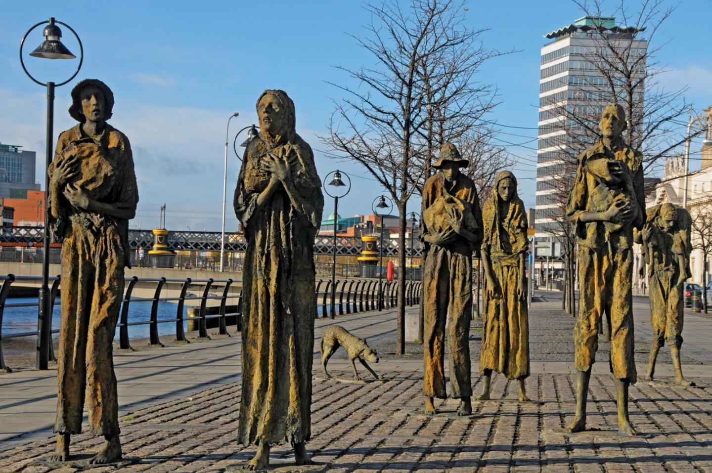 'Famine' by Rowan Gillespie (1997), sculpture in Dublin commemorating the Irish Great Famine