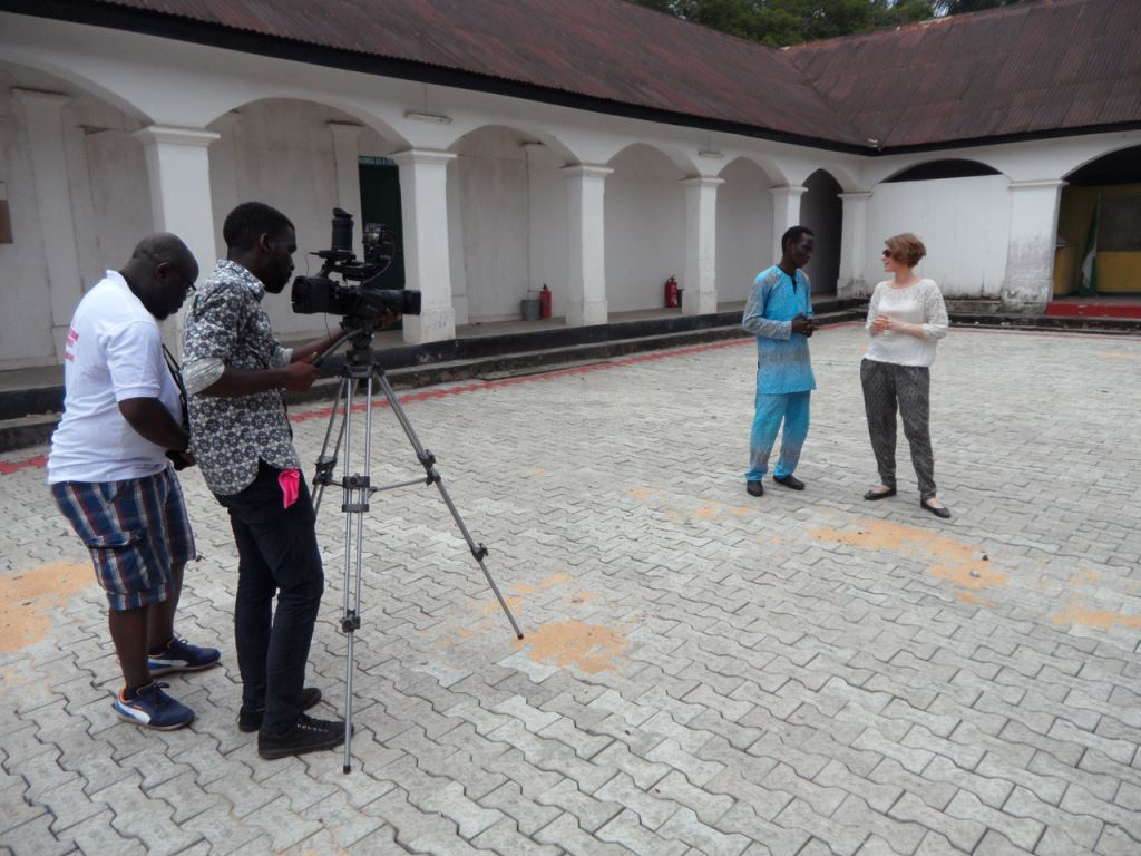 Filming at the Nanna Living History Museum in Nigeria 