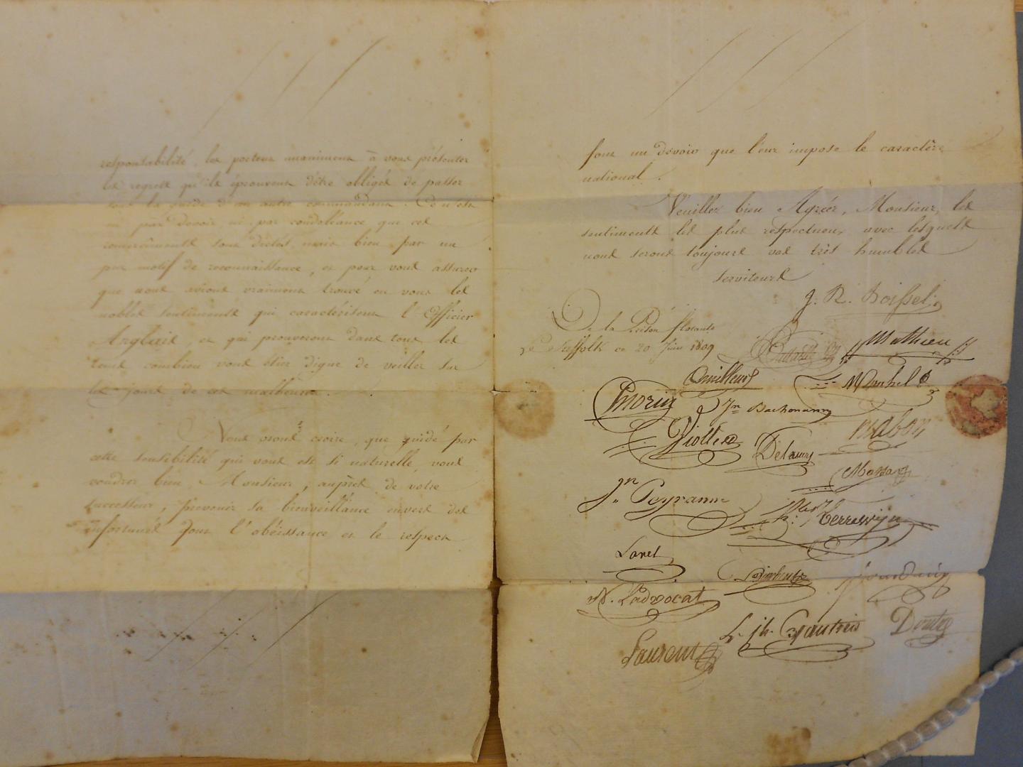 French Prisoner Letter