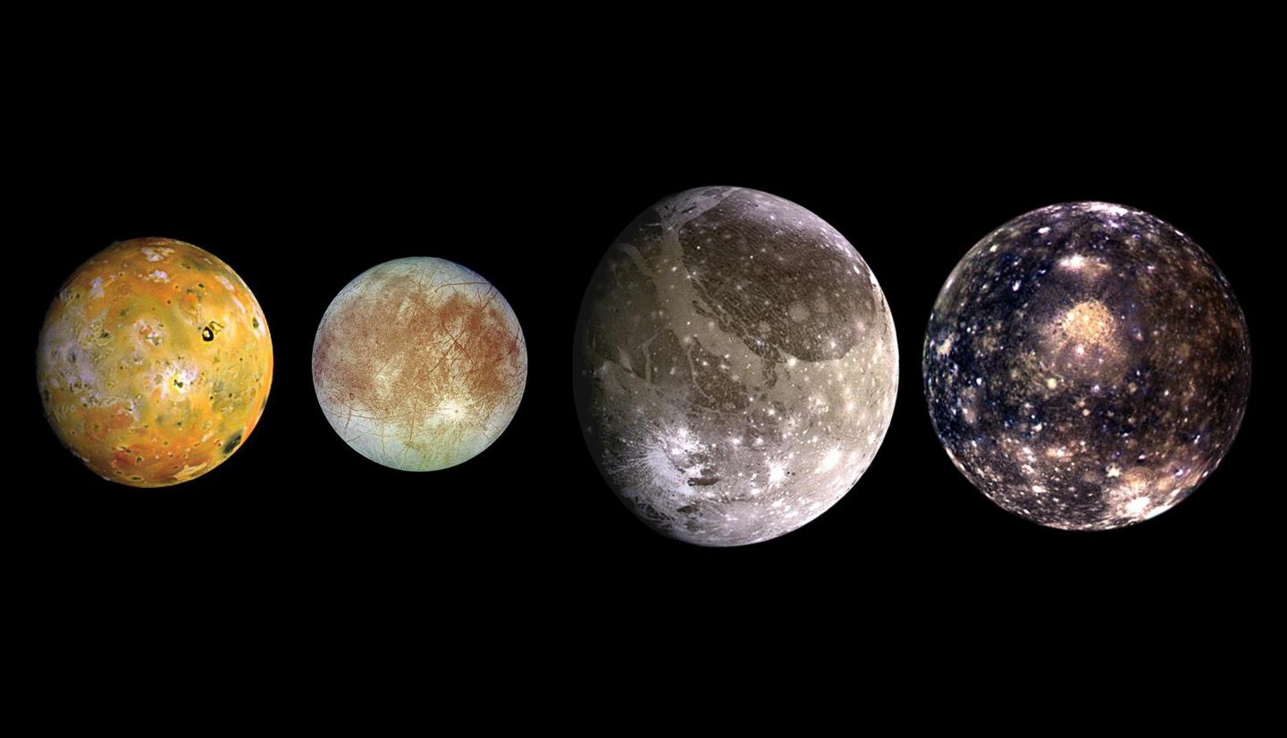 Galilean moons - credit NASA/JPL/DLR