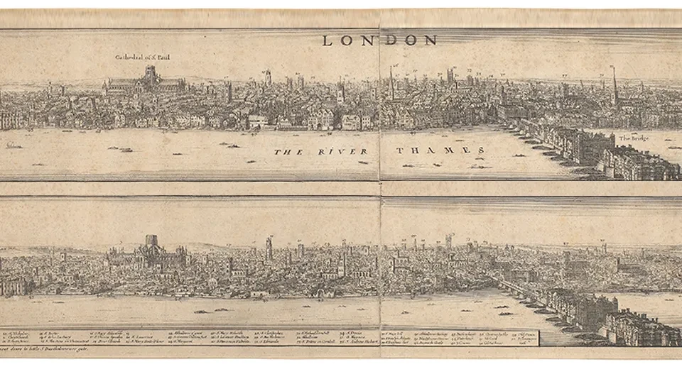 London before and after the Great Fire 